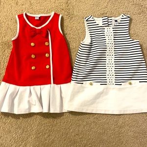 2 Janie and Jack Dresses 12-18 Months